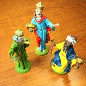 VTG Fontanini Nativity 3 Wiseman Figurine Depose Presebio Christmas Italy Made‎